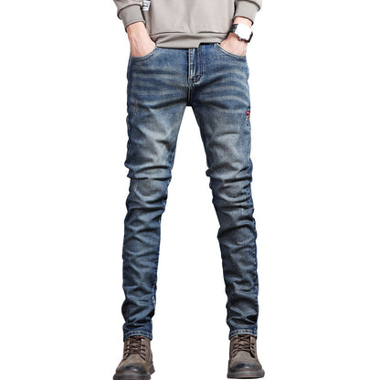 Jugend Retro bestickte Jeanshose