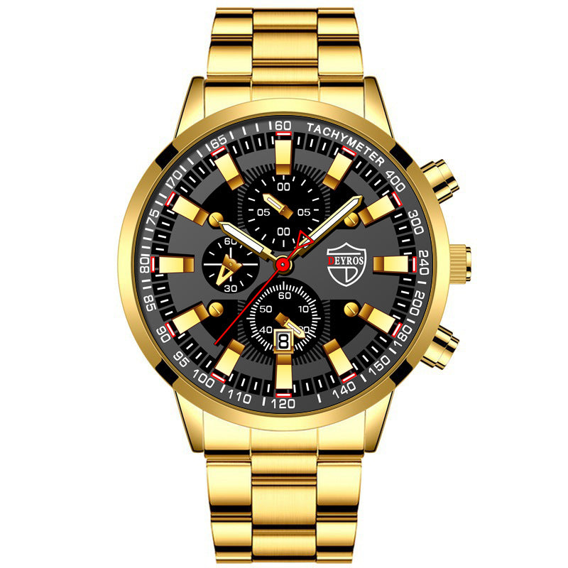 Stainless Steel Luminous Quartz Wristwatch For Men - ARCHSHOPE