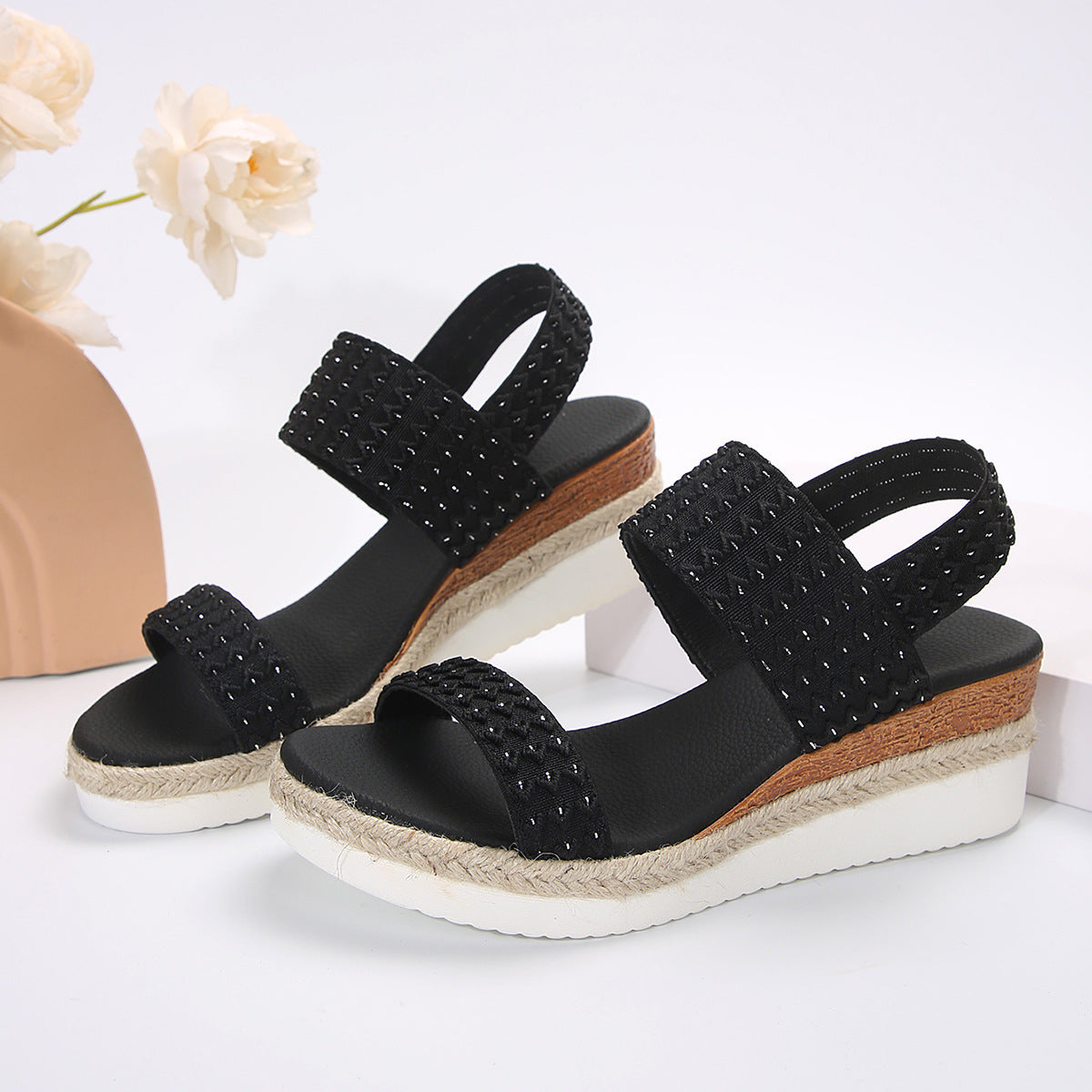 Summer Fashion Wedge Sandals For Women Peep-toe Shoes For Women - ARCHSHOPE