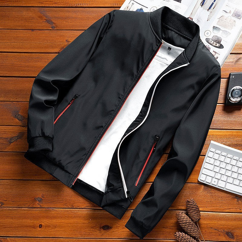 Schlichte, lässige Herrenjacke im koreanischen Stil