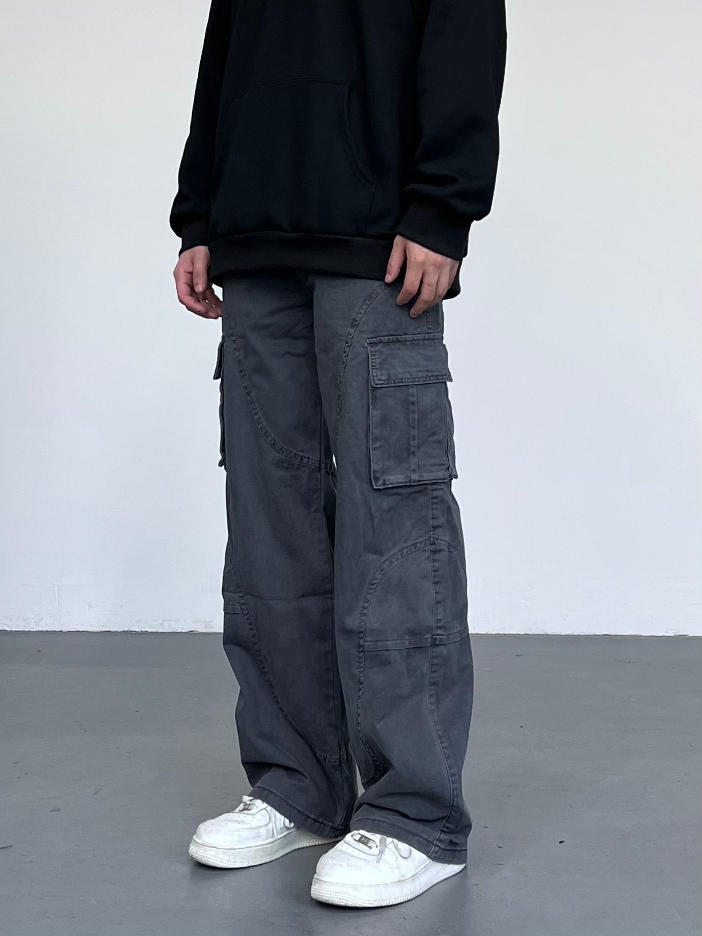Herbst und Winter im amerikanischen Stil gewaschen und getragen lose gerade Bein Overalls