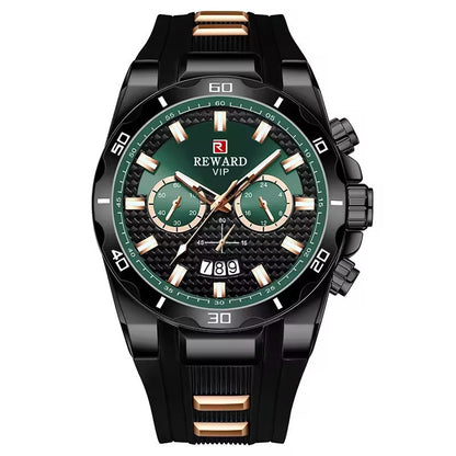 REWARD Mens Watch In Black And Gold With A Cool Design And Calendar Function - ARCHSHOPE