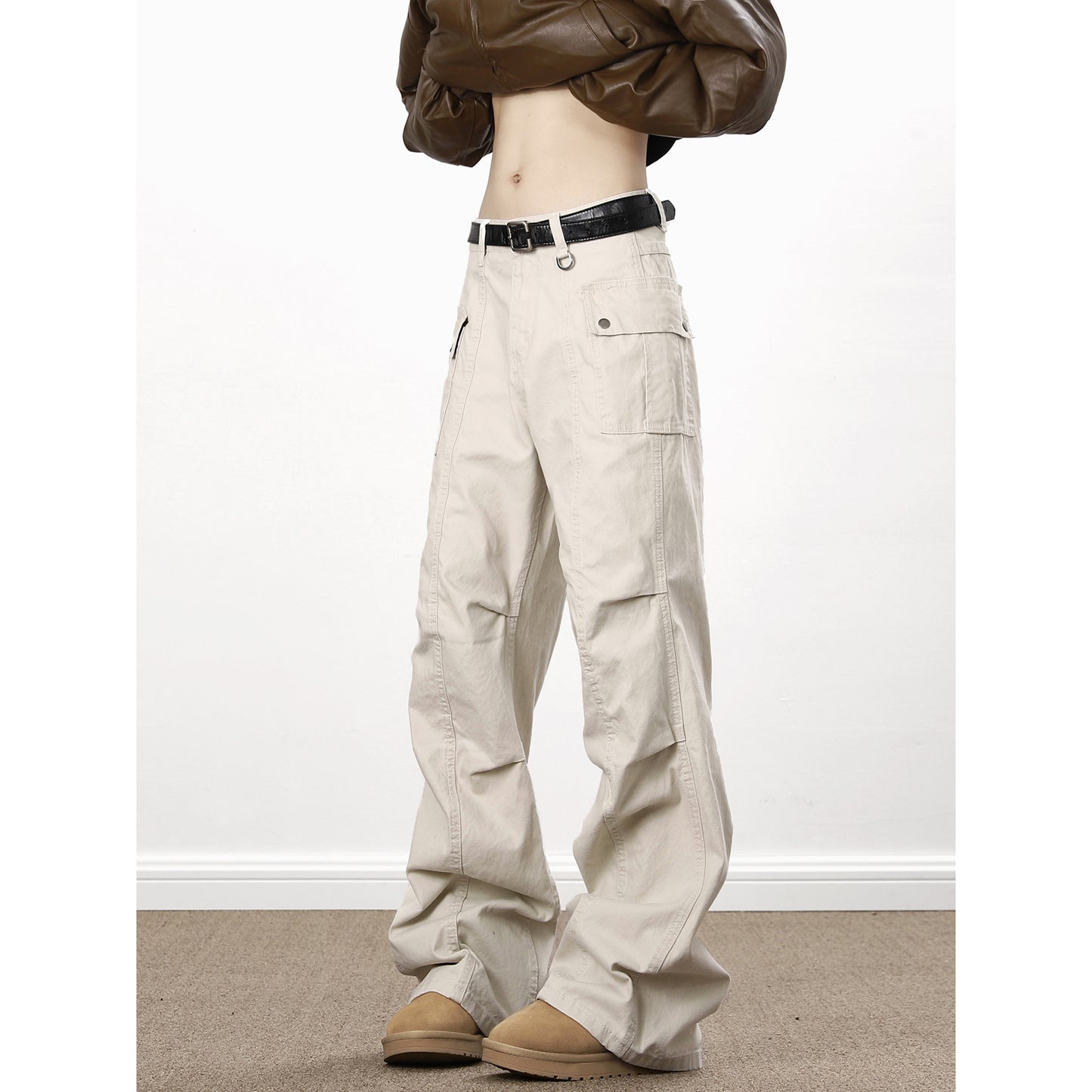 American High Street Washed Distressed Overalls
