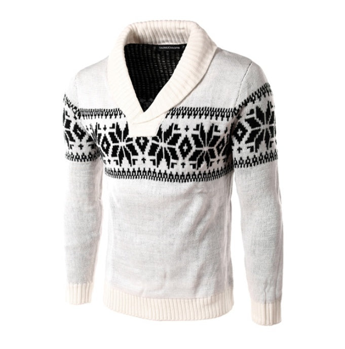 Pull simple et décontracté pour homme, tendance et polyvalente, idéal pour Noël
