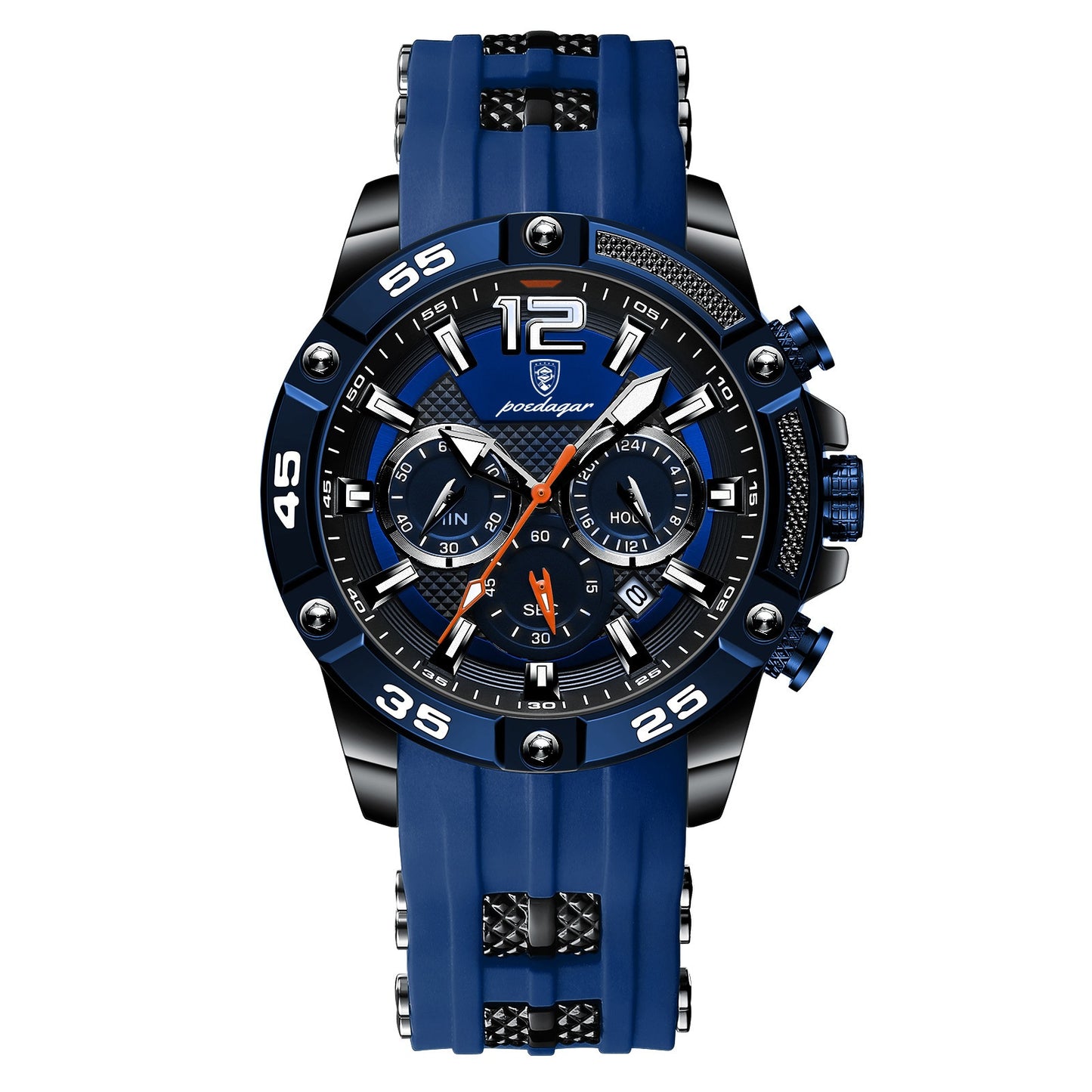 Multifunctional Men's Watch Silicone Band Quartz Wrist Watch - ARCHSHOPE