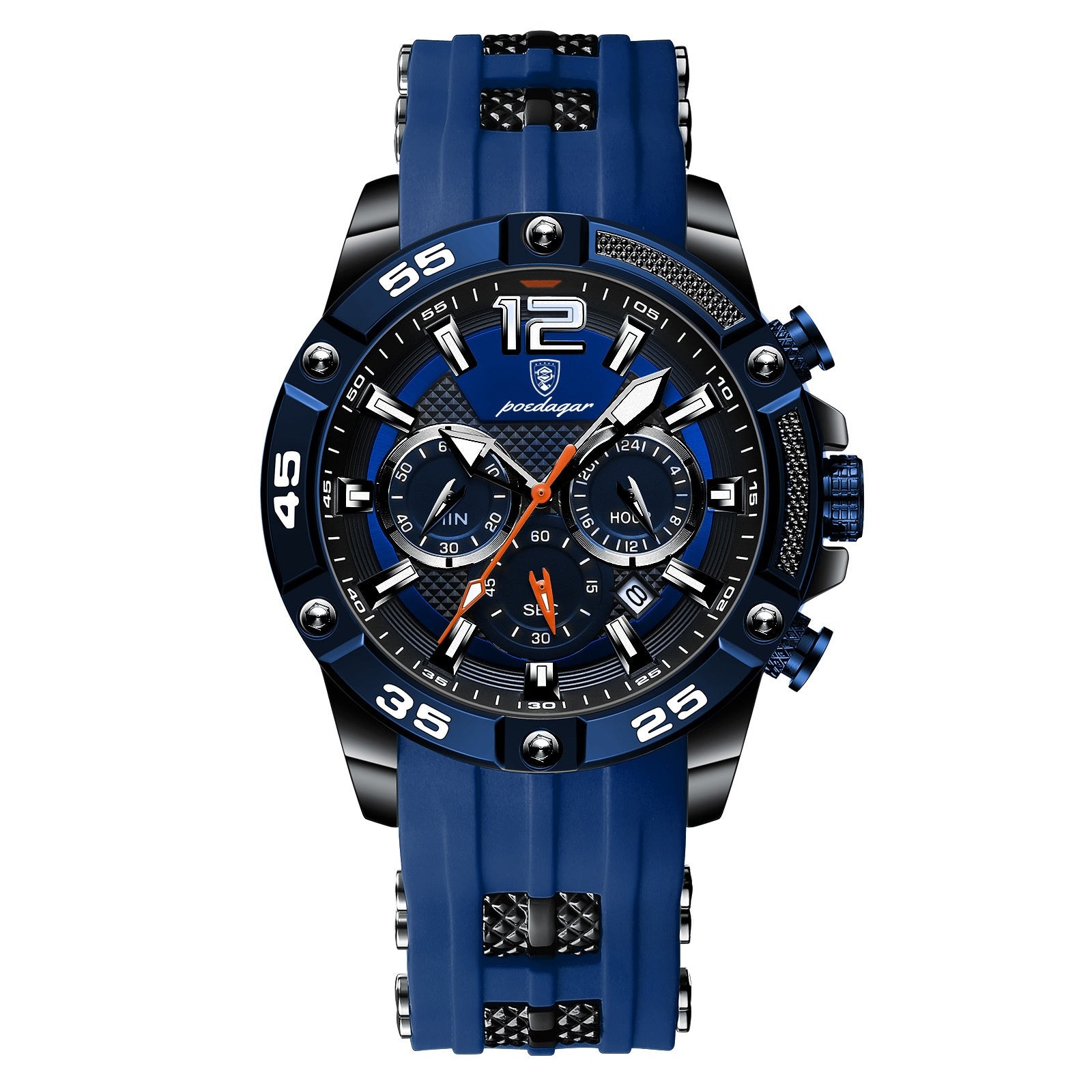 Multifunctional Men's Watch Silicone Band Quartz Wrist Watch - ARCHSHOPE