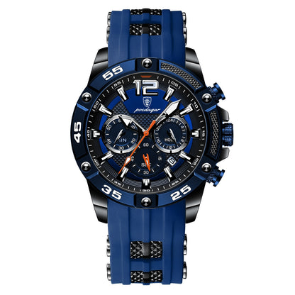Multifunctional Men's Watch Silicone Band Quartz Wrist Watch - ARCHSHOPE