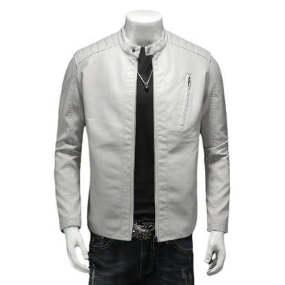 Fall Plus Size Leather Clothing With Stand Collar - ARCHSHOPE