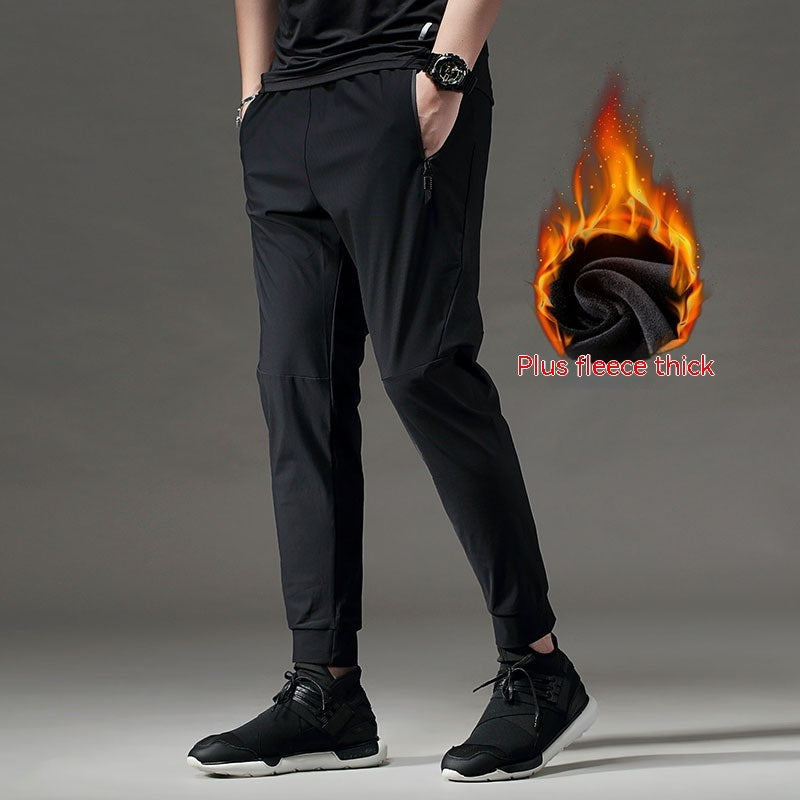 Pantalon de sport imperméable, coupe-vent, respirant, épais, doublé polaire, garde au chaud, élastique, pour le fitness, les loisirs et la course à pied