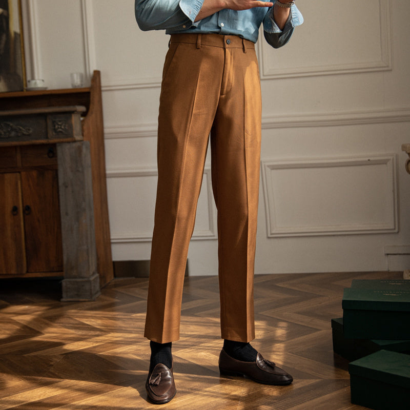 Pantalon de costume décontracté pour homme, slim et polyvalent