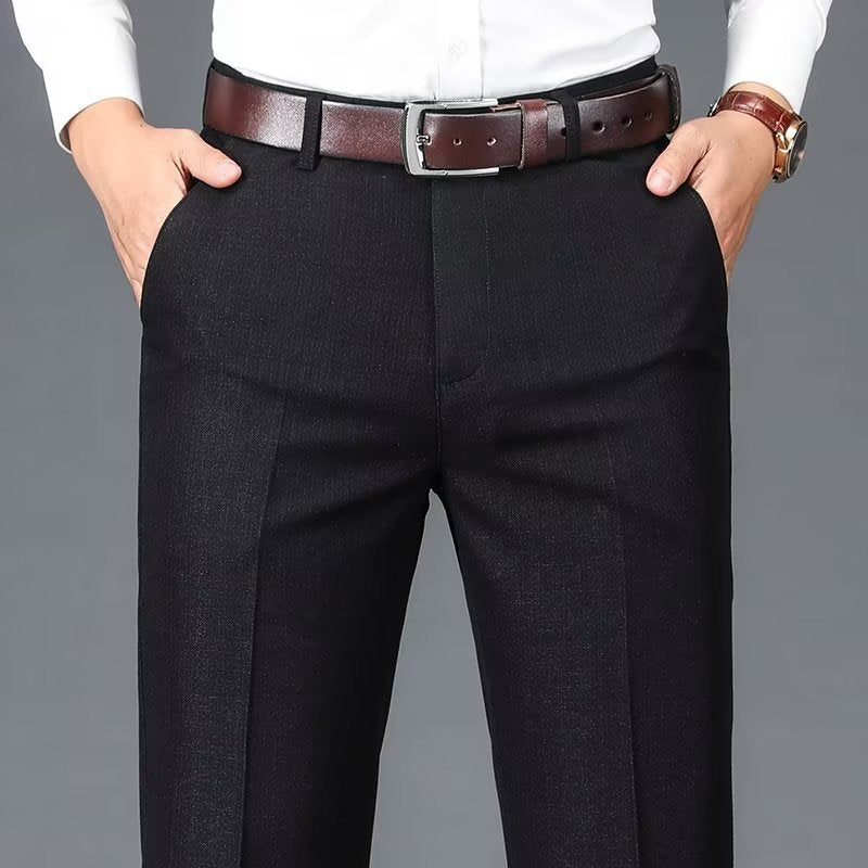 Herren Business Anzughose Drapierte Freizeithose