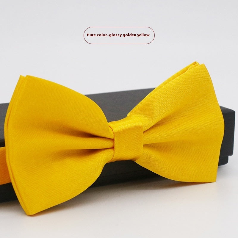 Men's Solid Color Formal Wear Wedding Business Casual Groom Groomsman Bow Tie - ARCHSHOPE