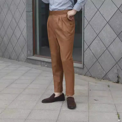 Pantalon de costume slim à brides et boucle Paris