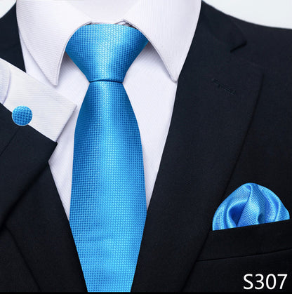 Men's Creative All-match Business Formal Wear Tie Scarf Cuff Buckle Set - ARCHSHOPE