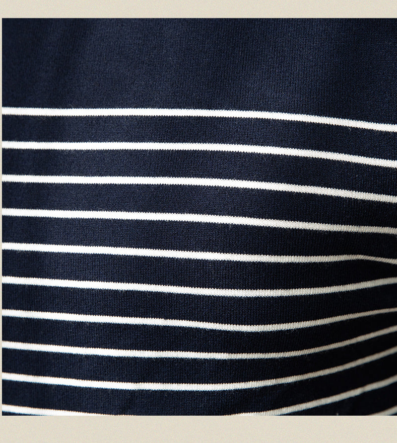 Vintage Rundhalspullover Strick Herren Top