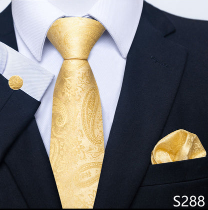 Men's Creative All-match Business Formal Wear Tie Scarf Cuff Buckle Set - ARCHSHOPE