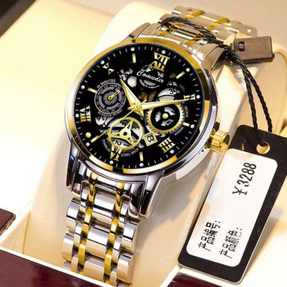 Fashion Jewelry Hollow Men's Watch Men's Waterproof Luminous Calendar - ARCHSHOPE