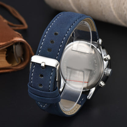 Mens Fashion Calendar Leather-Strap Quartz Watch - ARCHSHOPE