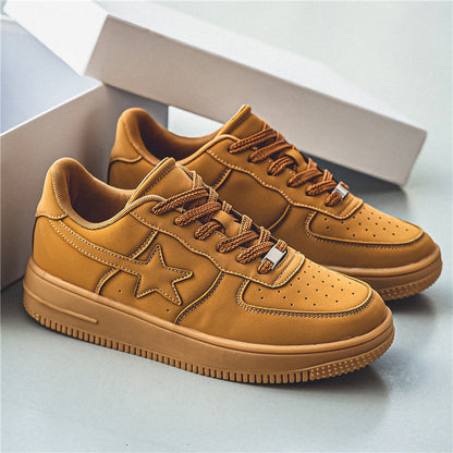 Thick Soled White Casual Sneakers For Men - ARCHSHOPE