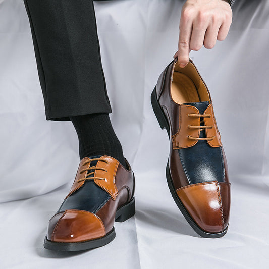 Color Matching Business Formal Wear Leather Shoes - ARCHSHOPE