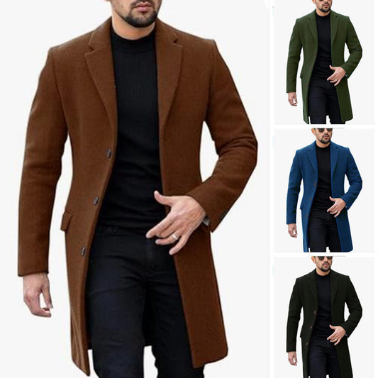 Cardigan à simple boutonnage Manteau en laine Manteau pour homme