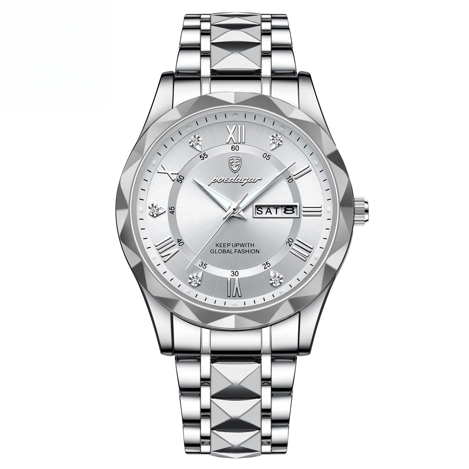 Men's Waterproof Double Calendar Luminous Quartz Watch - ARCHSHOPE