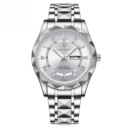 Men's Waterproof Double Calendar Luminous Quartz Watch - ARCHSHOPE