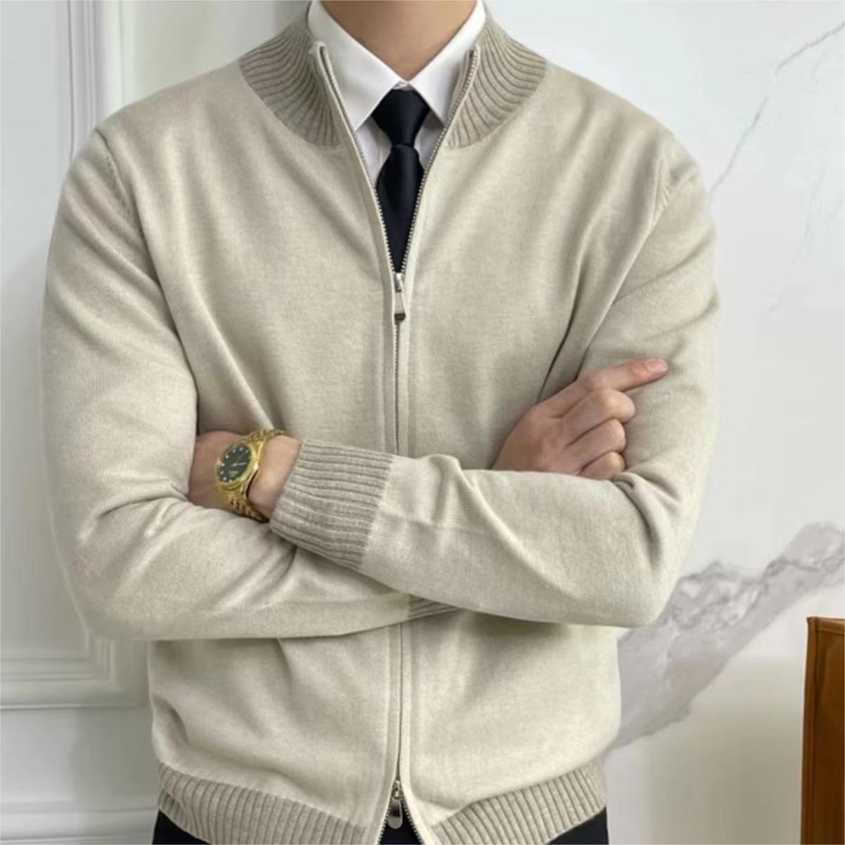 Manteau en tricot pour homme, marque tendance, manches longues