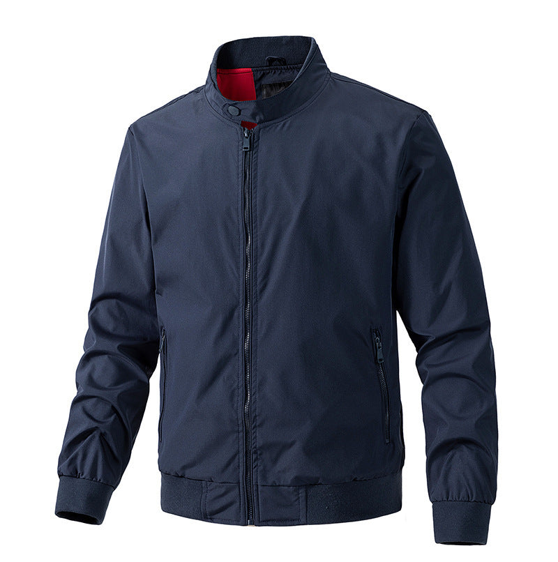 Herrenjacke, dünne Übergröße, einfache Fliegerjacke