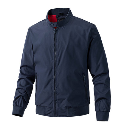 Herrenjacke, dünne Übergröße, einfache Fliegerjacke
