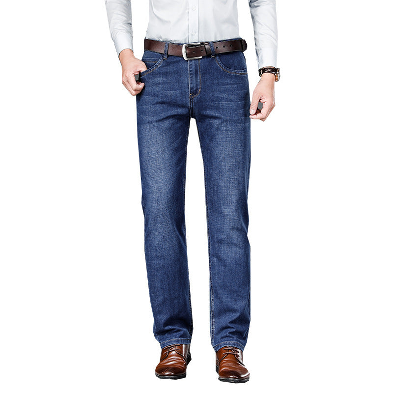 Lockere, gerade Business-Jeans mit verwaschenem Schnitt