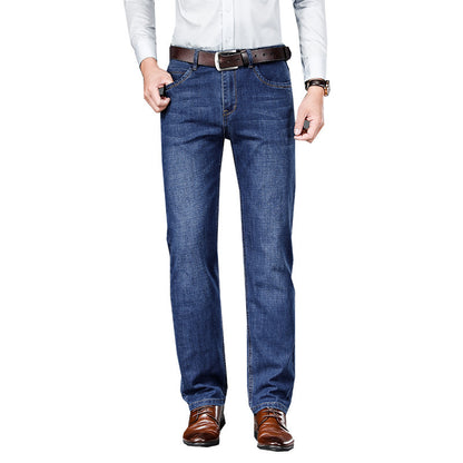 Lockere, gerade Business-Jeans mit verwaschenem Schnitt