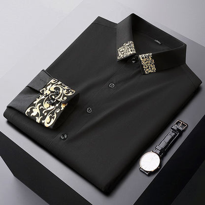 Chemise ample surdimensionnée à col brodé haut de gamme de produits européens de luxe légers de printemps