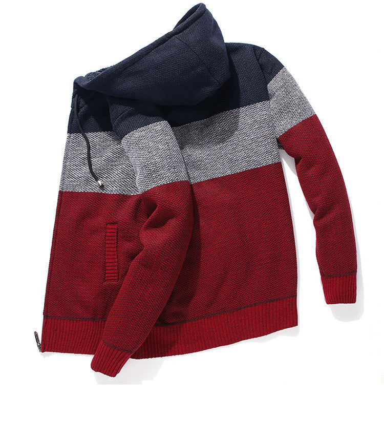 Lässiger Herren-Kapuzenpullover aus Fleece mit warmem Fleece