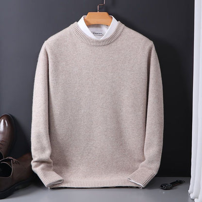 Rundhalspullover Lockerer Oversize-Strickpullover