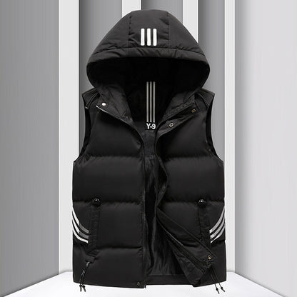 Manteau à capuche épais et chaud pour homme, gilet en coton