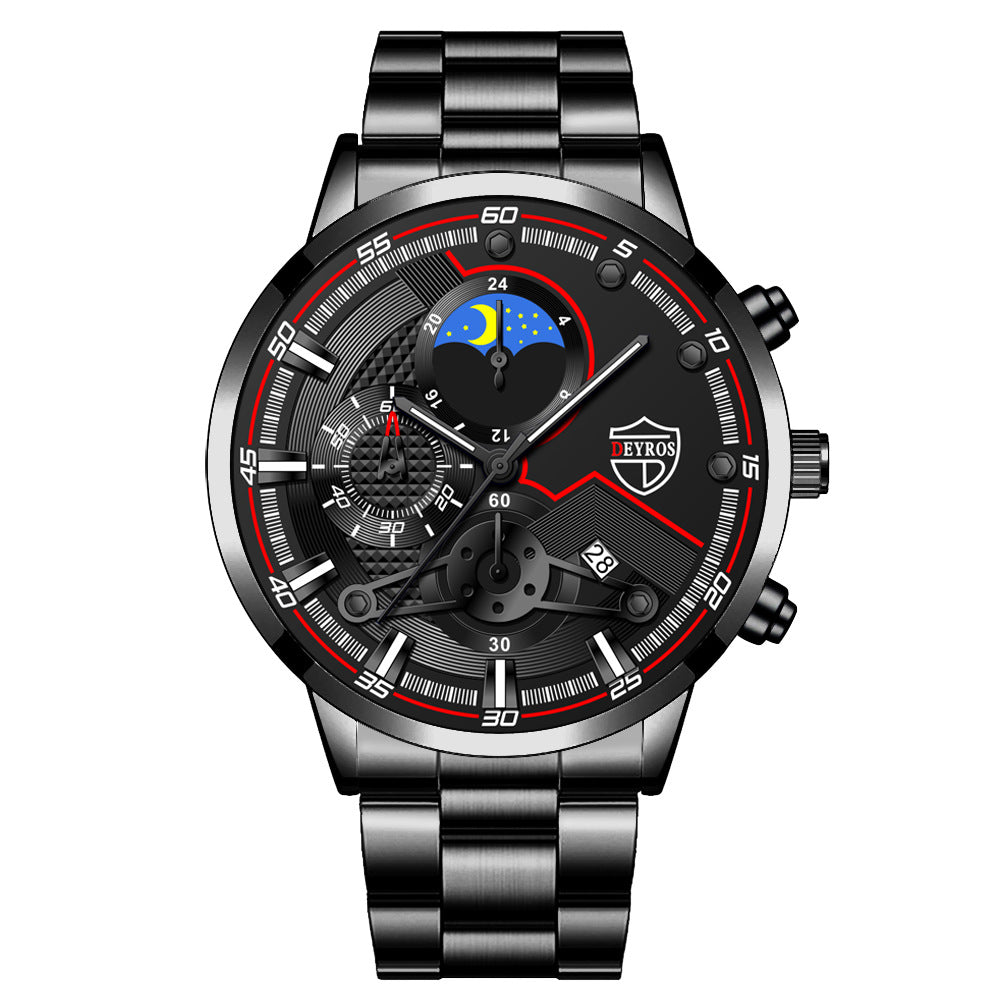 Fashion Men's Calendar Wristwatch Business Quartz Watch Student Watch - ARCHSHOPE