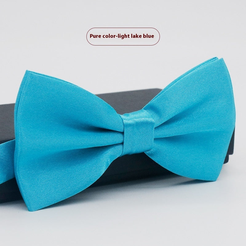 Men's Solid Color Formal Wear Wedding Business Casual Groom Groomsman Bow Tie - ARCHSHOPE