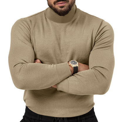 Herbst und Winter Neuer hochelastischer Rollkragenpullover aus Kaschmir mit dicker, warmer Unterwolle für junge Männer