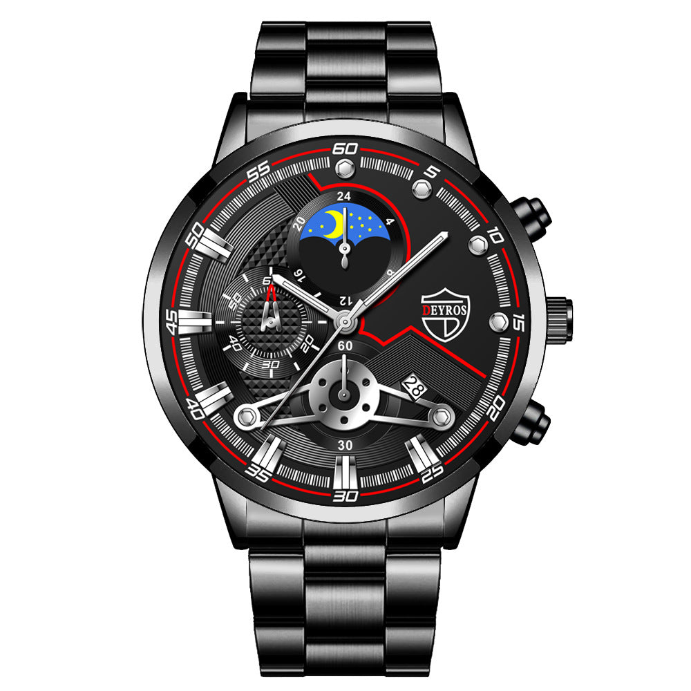 Fashion Men's Calendar Wristwatch Business Quartz Watch Student Watch - ARCHSHOPE