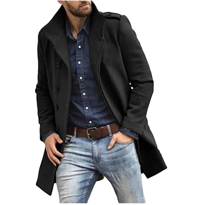 Manteau en laine de style européen pour homme, nouveau manteau épais pour l'automne et l'hiver