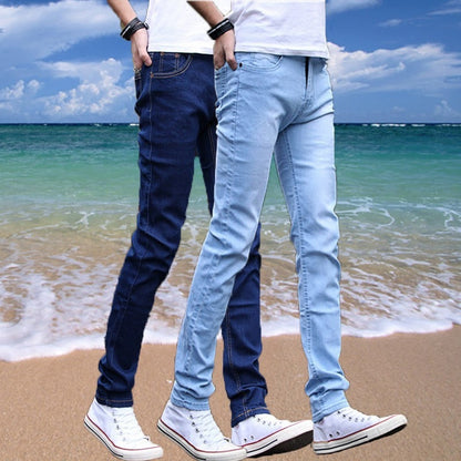 Jeans fins pour hommes, amples, skinny, décontractés