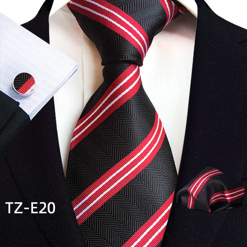 Paisley Tie Square Scarf Pocket Square Cufflinks Three-piece Set - ARCHSHOPE