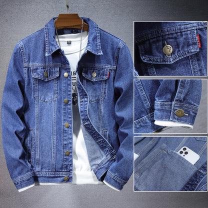 Manteau en jean décontracté pour homme