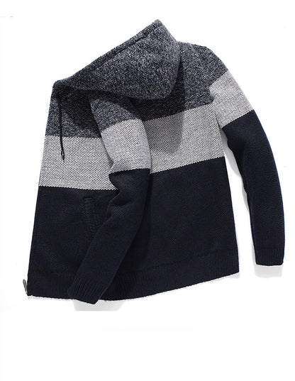 Lässiger Herren-Kapuzenpullover aus Fleece mit warmem Fleece