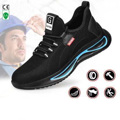 Chaussures de sécurité à embout d'acier pour hommes, baskets de travail antidérapantes et indestructibles