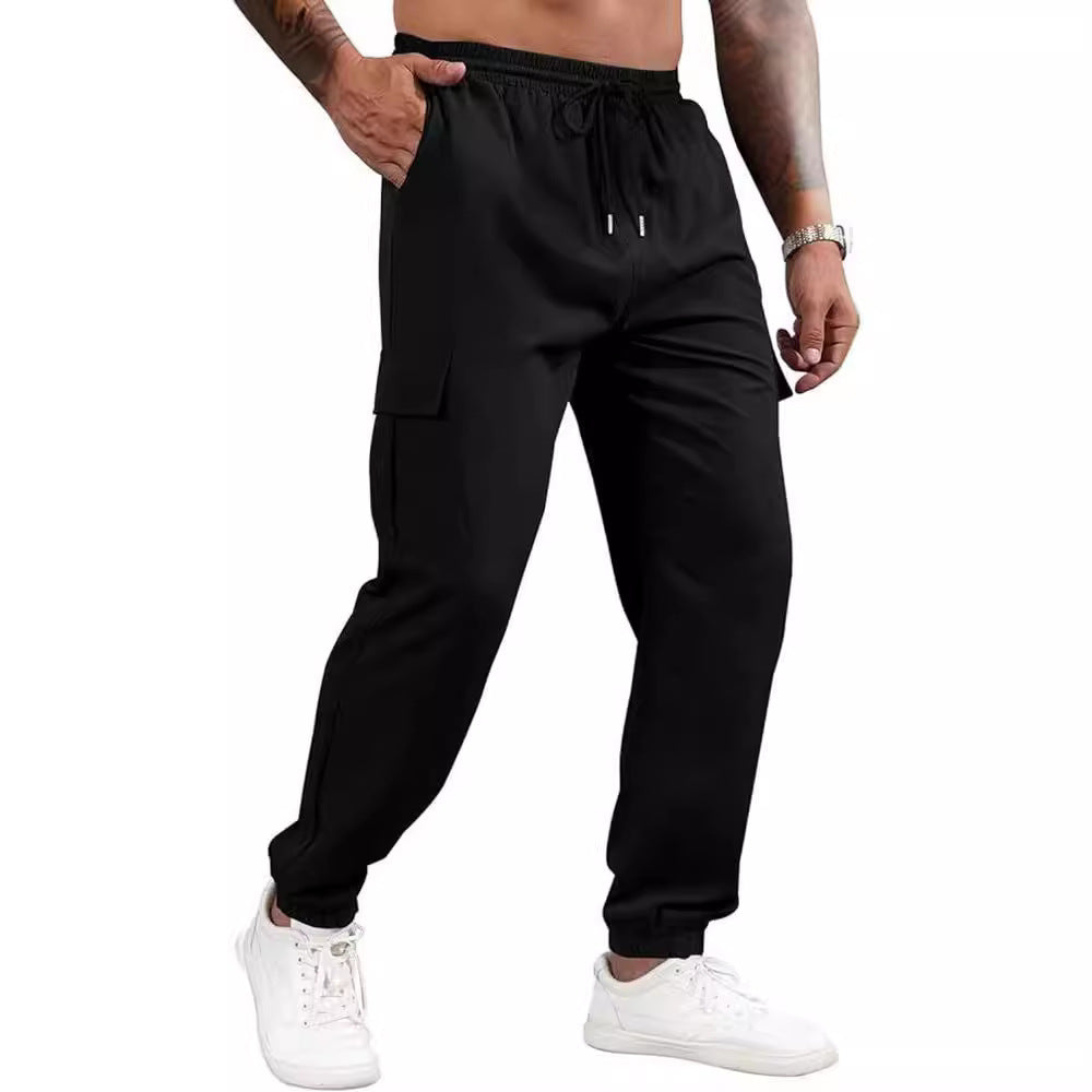 Lockere, gerade Cargohose mit mehreren Taschen