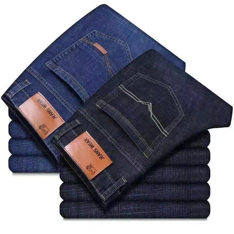 Elastische Herren Straight Tube Loose Casual Jeans