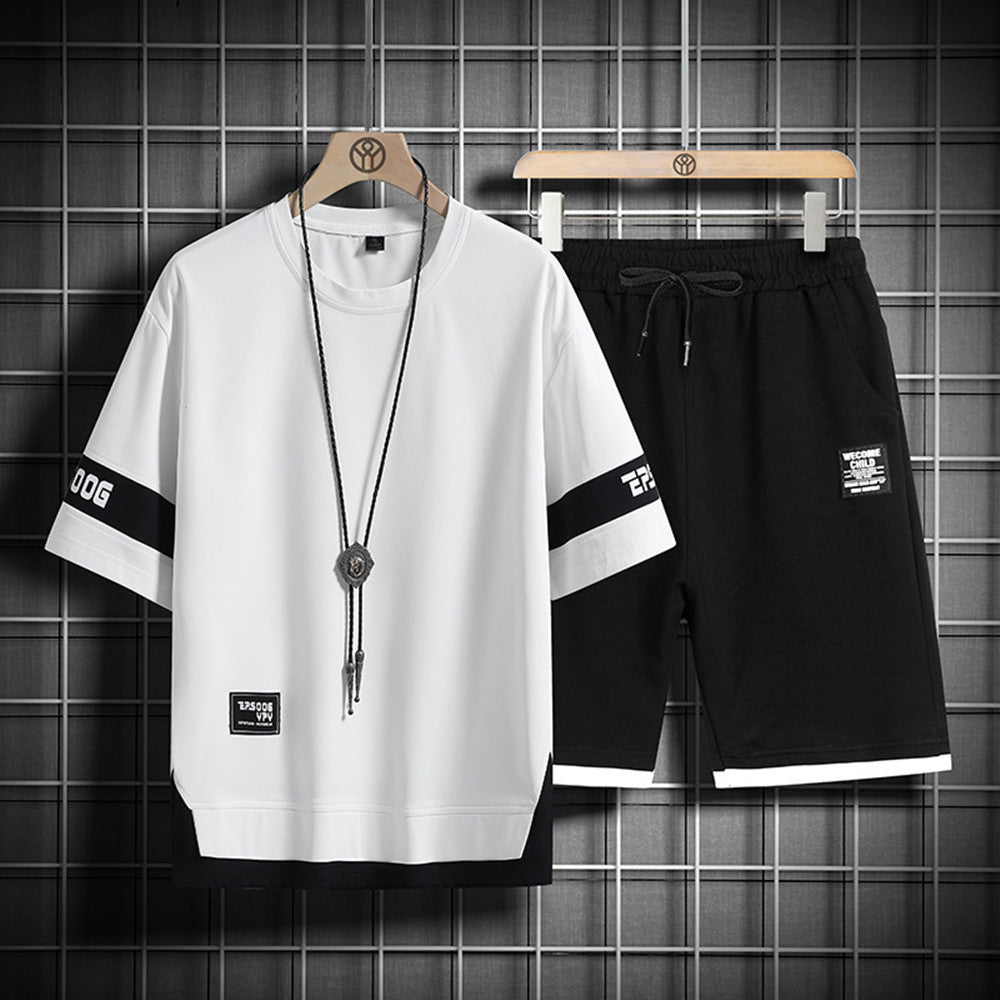 Men's Short Sleeve Loose Waffle Suit - ARCHSHOPE
