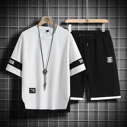 Men's Short Sleeve Loose Waffle Suit - ARCHSHOPE